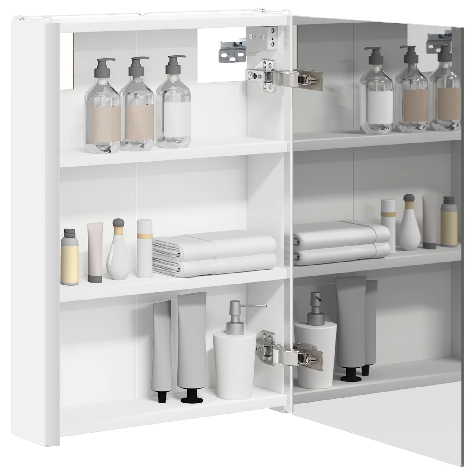 Badezimmerspiegelschrank Weiß 43 x 11,5 x 60,5 cm Holzwerkstoff