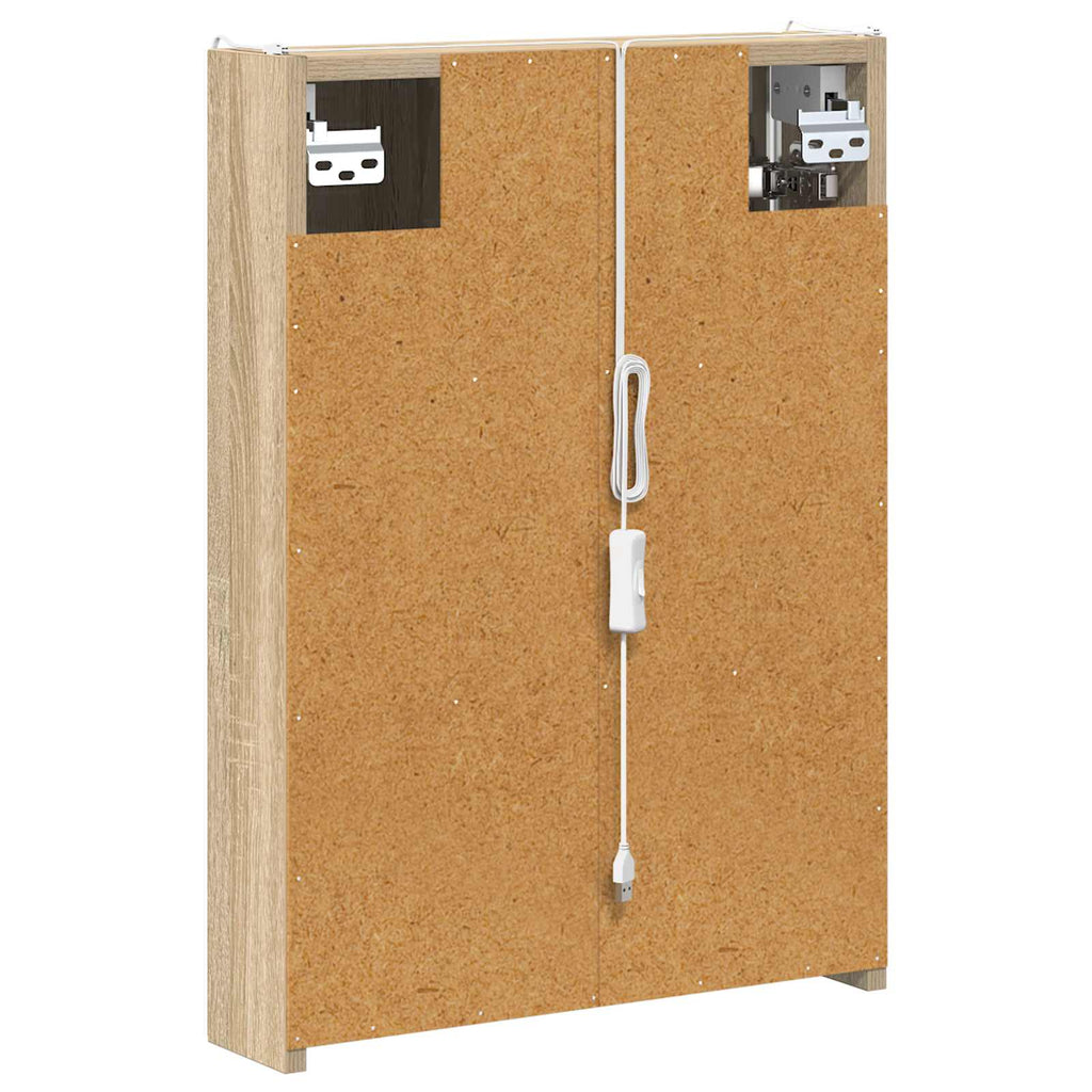 Badezimmerspiegelschrank Sonoma-Eiche 43 x 11,5 x 60,5 cm