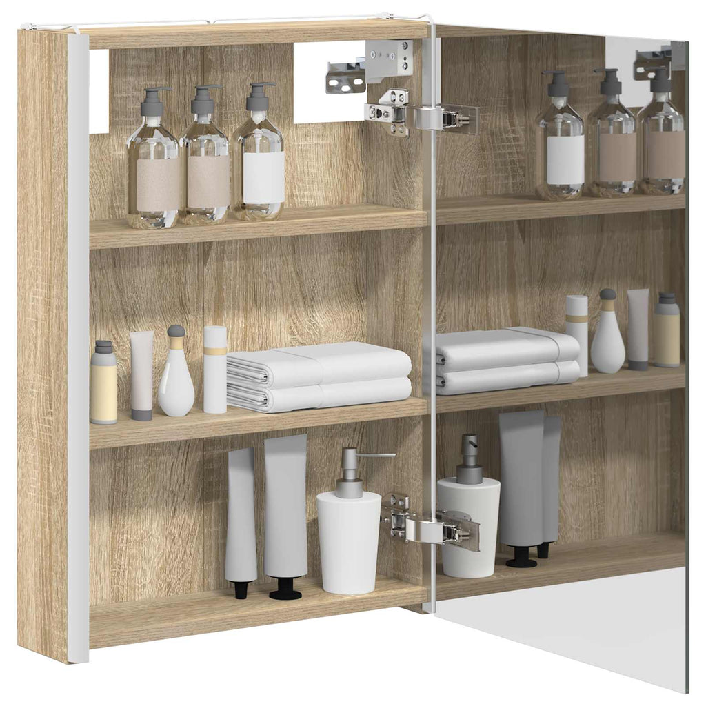 Badezimmerspiegelschrank Sonoma-Eiche 43 x 11,5 x 60,5 cm