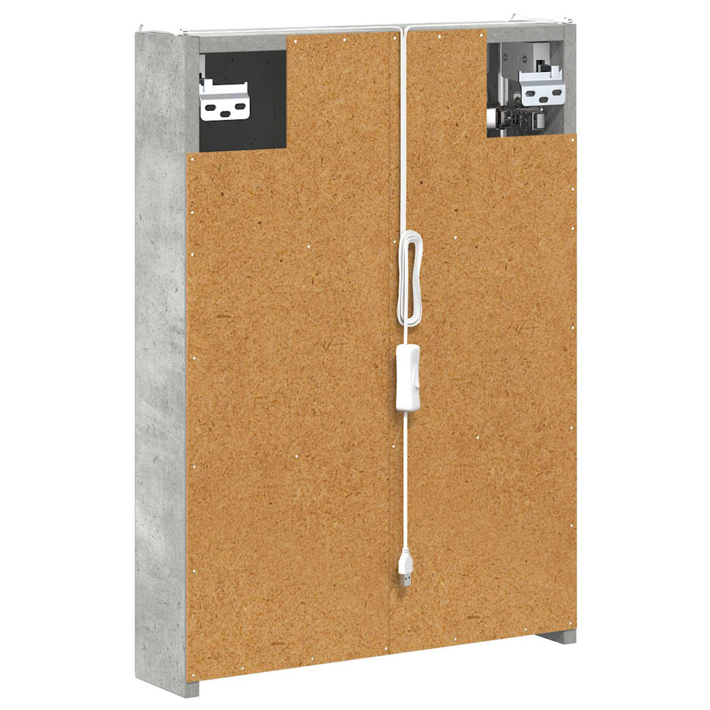 Badezimmerspiegelschrank Beton Grau 43 x 11,5 x 60,5 cm