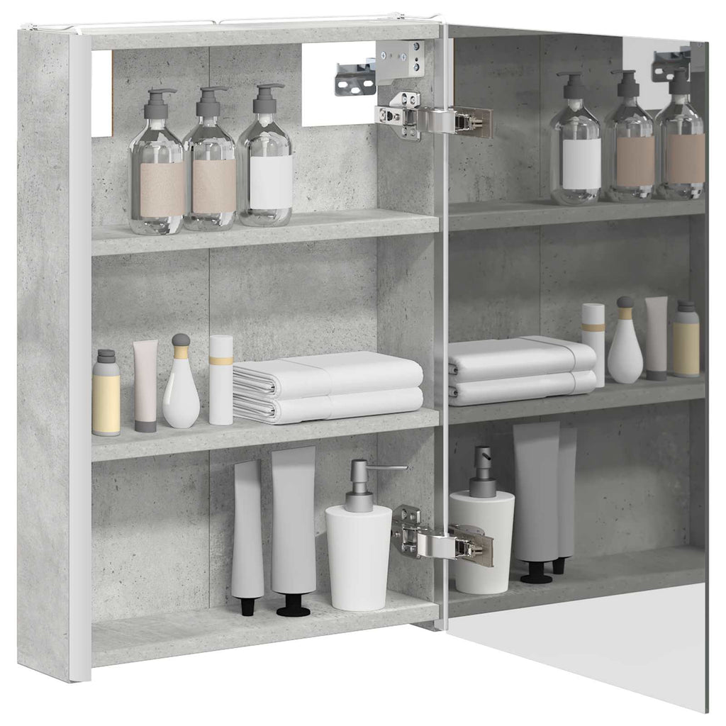 Badezimmerspiegelschrank Beton Grau 43 x 11,5 x 60,5 cm
