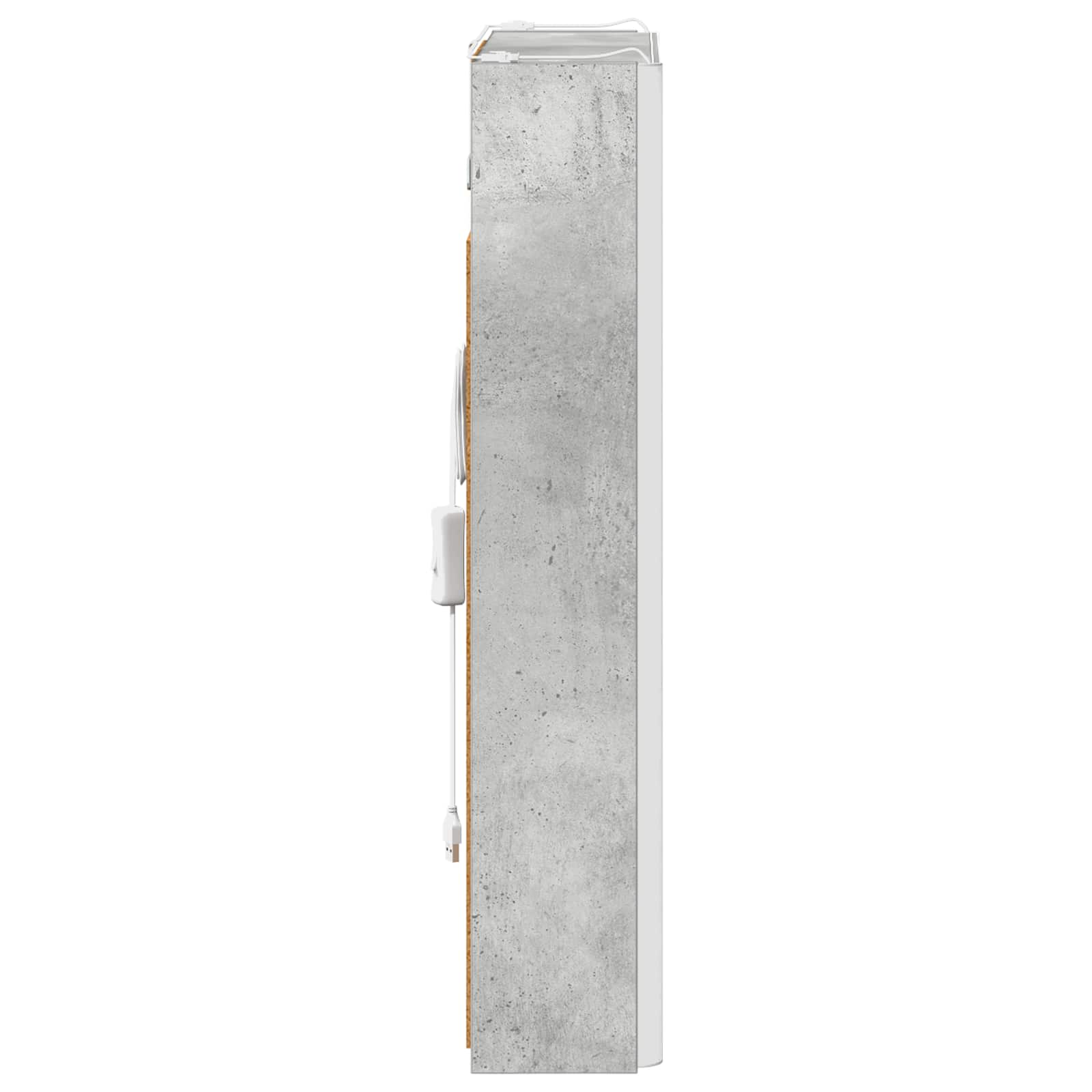 Badezimmerspiegelschrank Beton Grau 43 x 11,5 x 60,5 cm