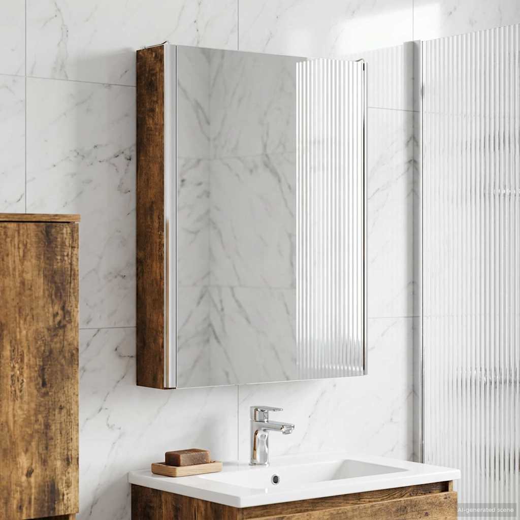 Badezimmerspiegelschrank Geräucherte Eiche 43 x 11,5 x 60,5 cm