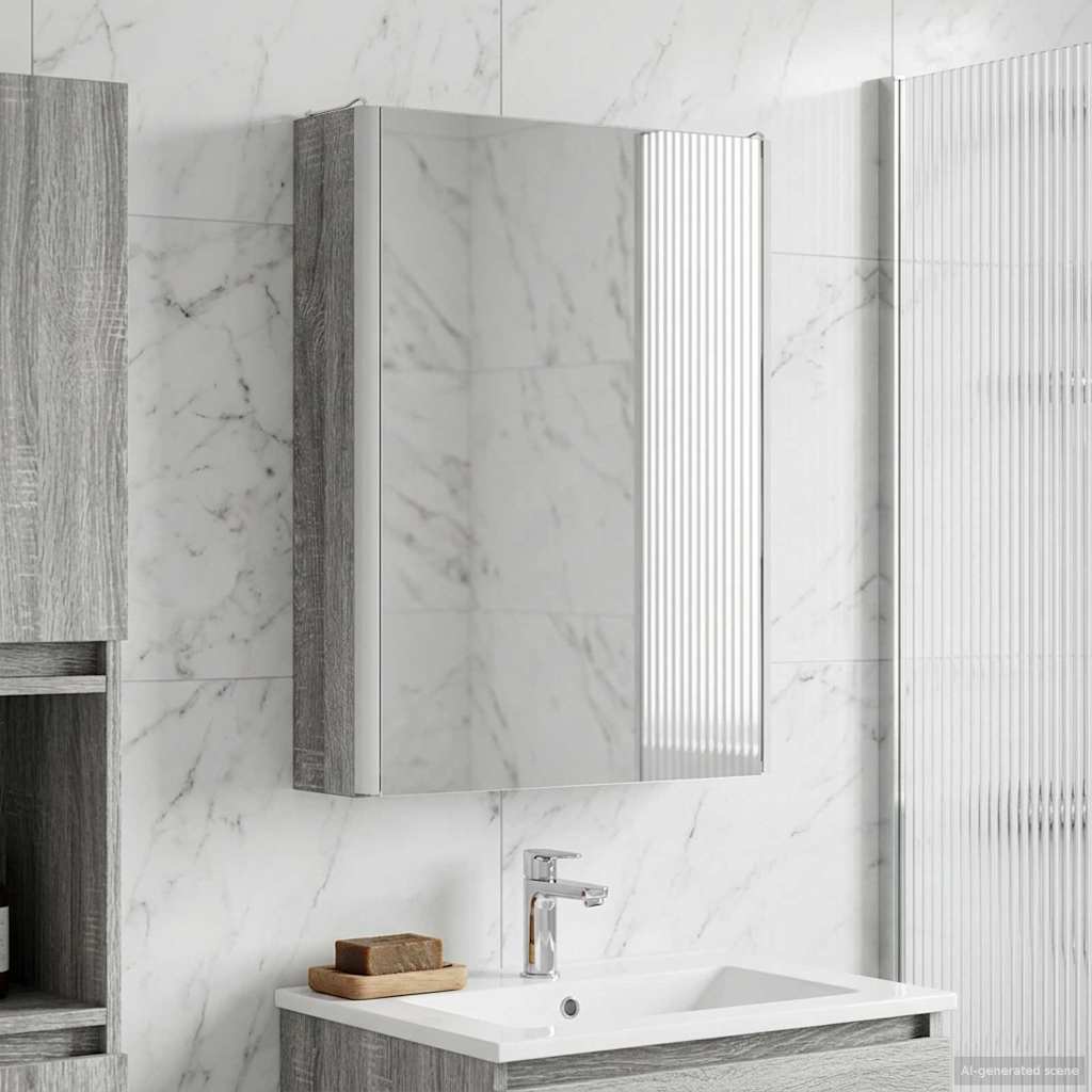 Badezimmerspiegelschrank Graues Sonoma 43 x 11,5 x 60,5 cm