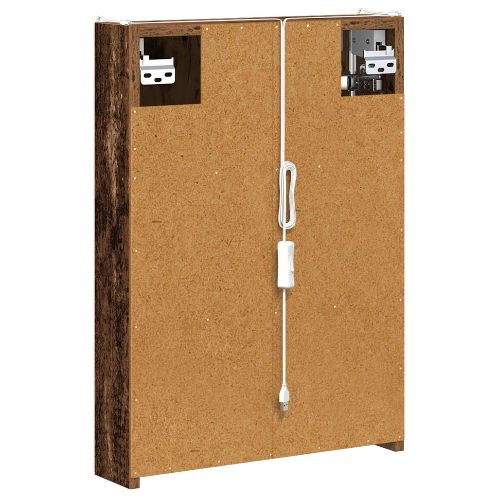Badezimmerspiegelschrank Altholz 43 x 11,5 x 60,5 cm