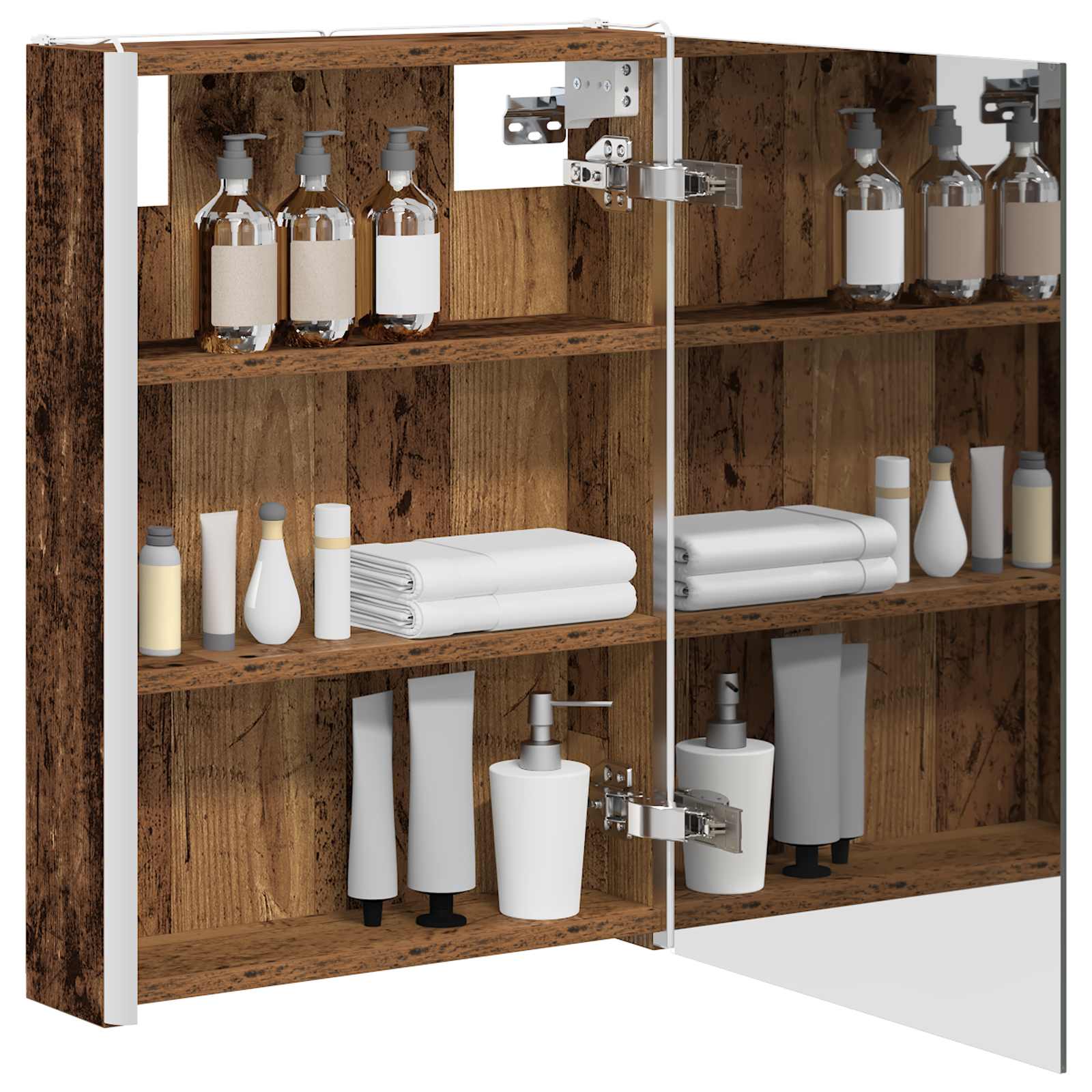 Badezimmerspiegelschrank Altholz 43 x 11,5 x 60,5 cm