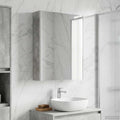 Badezimmerspiegelschrank Beton Grau 53,5 x 15,5 x 70 cm