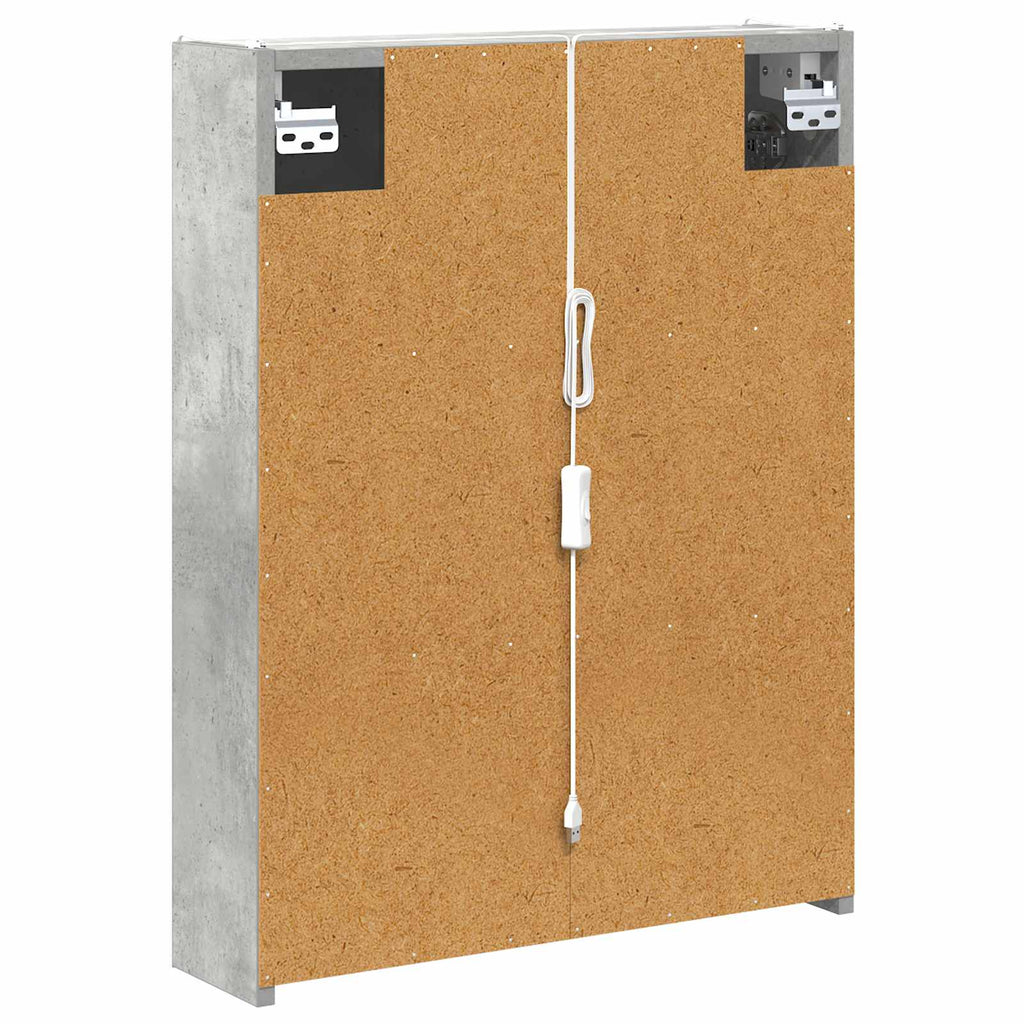 Badezimmerspiegelschrank Beton Grau 53,5 x 15,5 x 70 cm