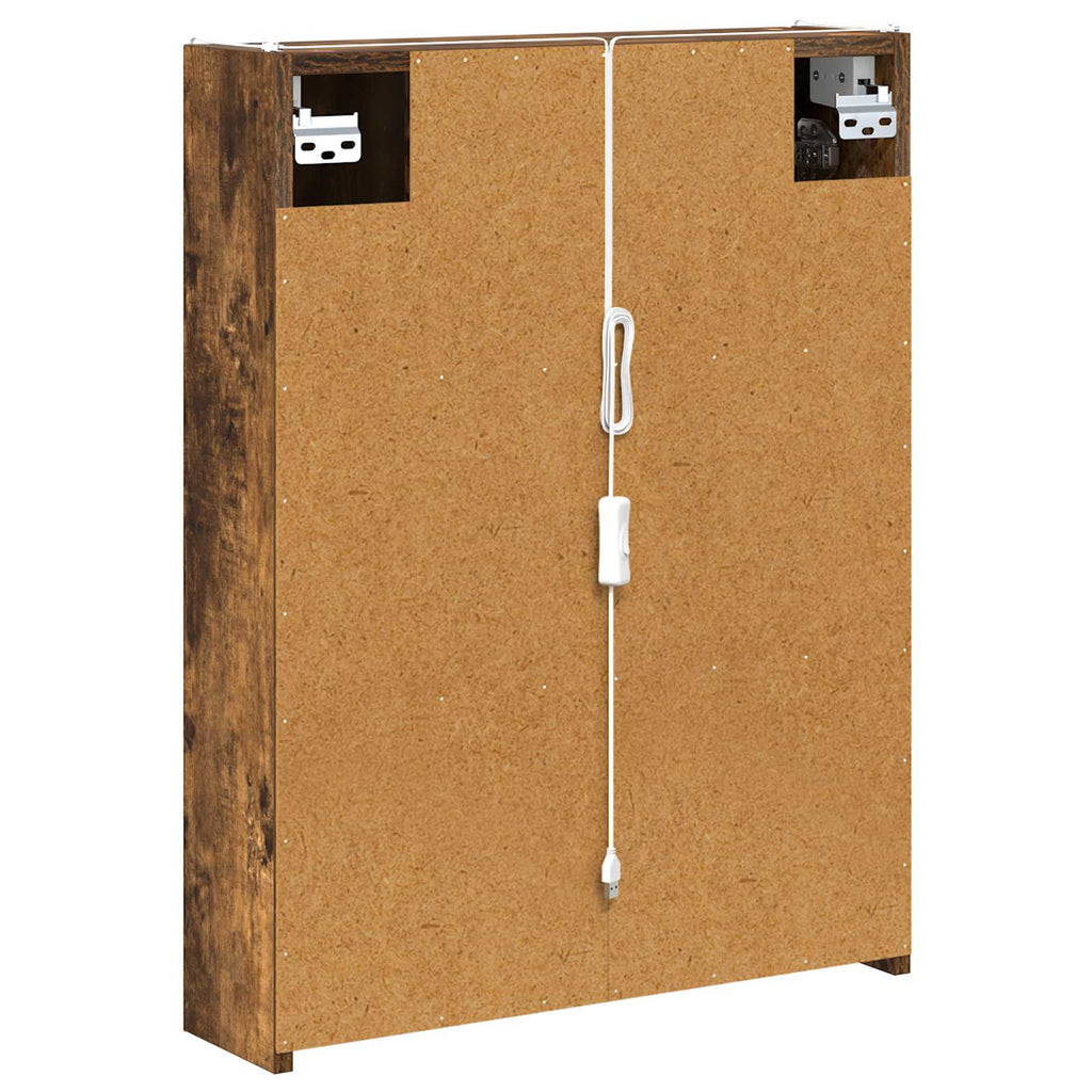 Badezimmerspiegelschrank Geräucherte Eiche 73,5 x 15,5 x 70 cm