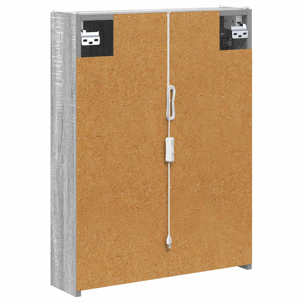 Badezimmerspiegelschrank Graues Sonoma 53,5 x 15,5 x 70 cm