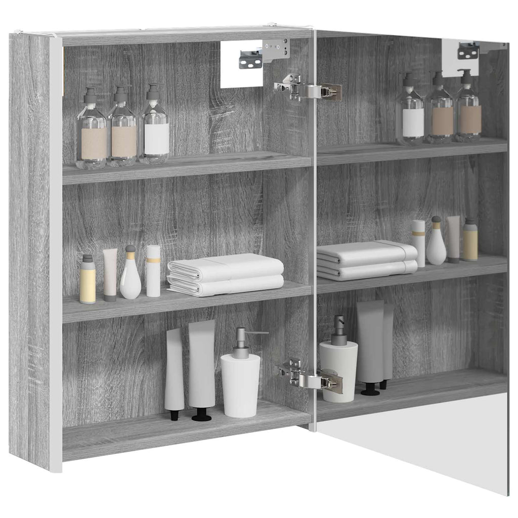 Badezimmerspiegelschrank Graues Sonoma 53,5 x 15,5 x 70 cm