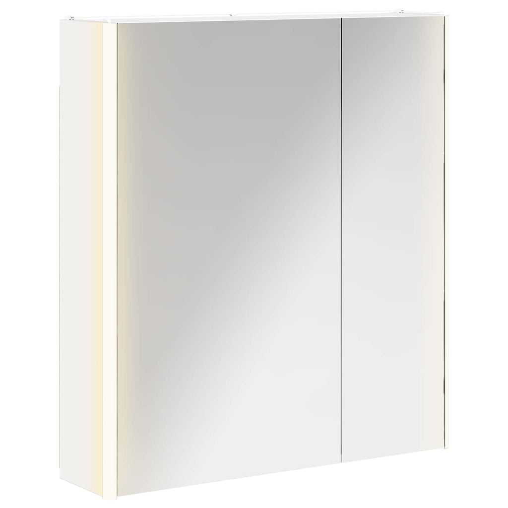 Badezimmerspiegelschrank Weiß 63,5 x 15,5 x 70 cm Holzwerkstoff
