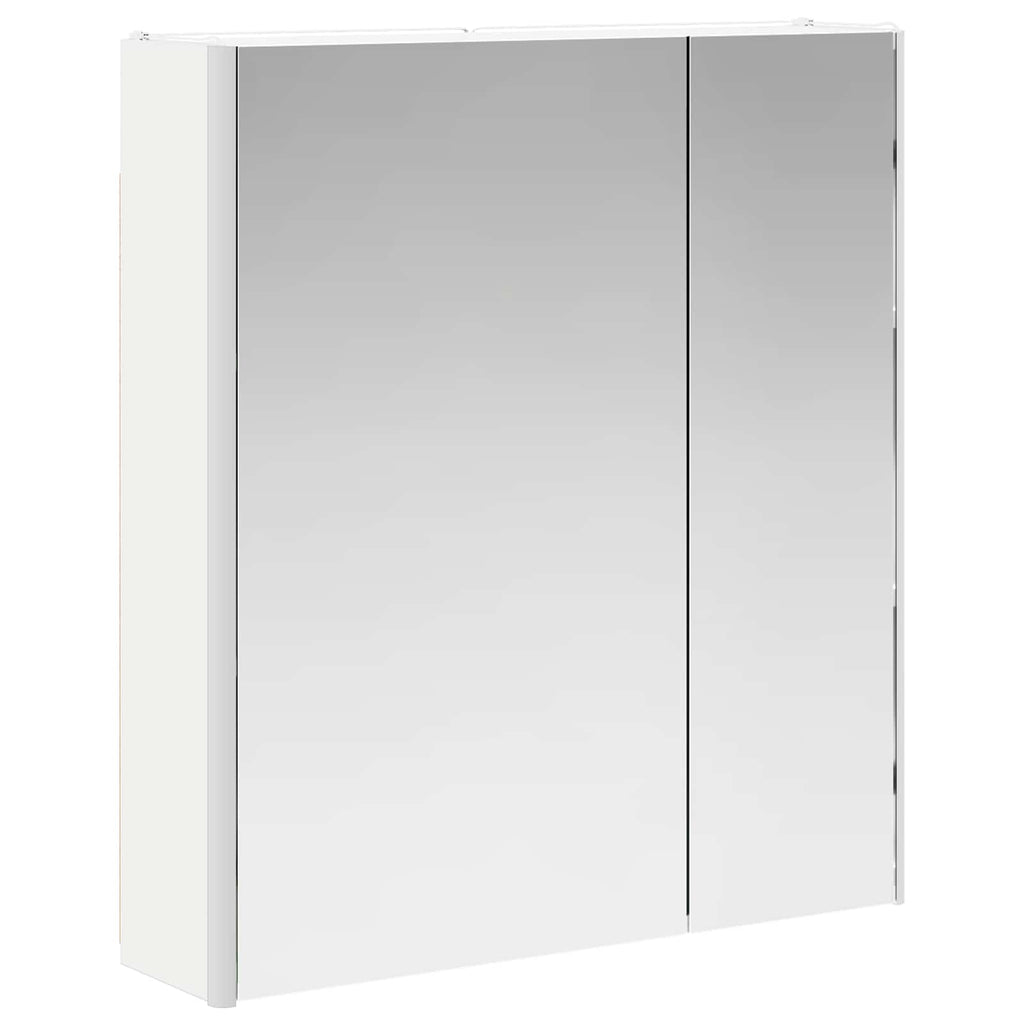 Badezimmerspiegelschrank Weiß 63,5 x 15,5 x 70 cm Holzwerkstoff