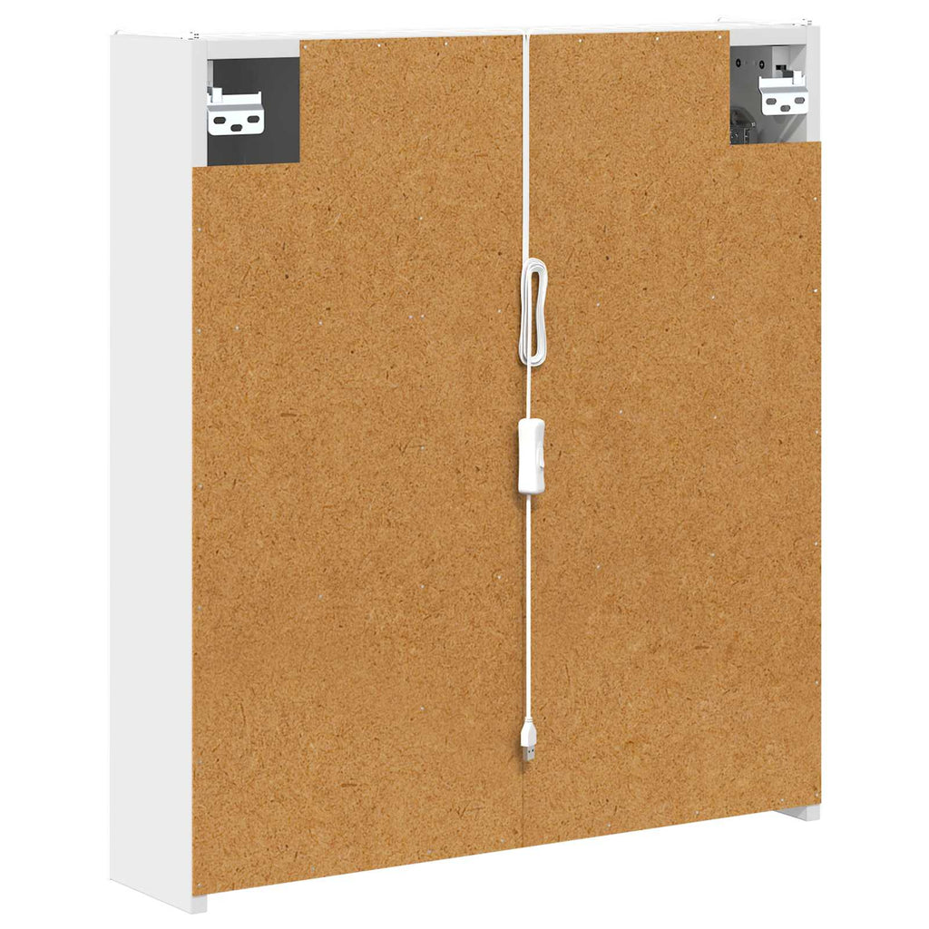 Badezimmerspiegelschrank Weiß 63,5 x 15,5 x 70 cm Holzwerkstoff