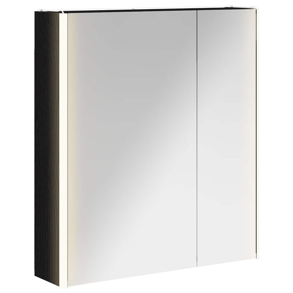 Badezimmerspiegelschrank Schwarz Eichen-Optik