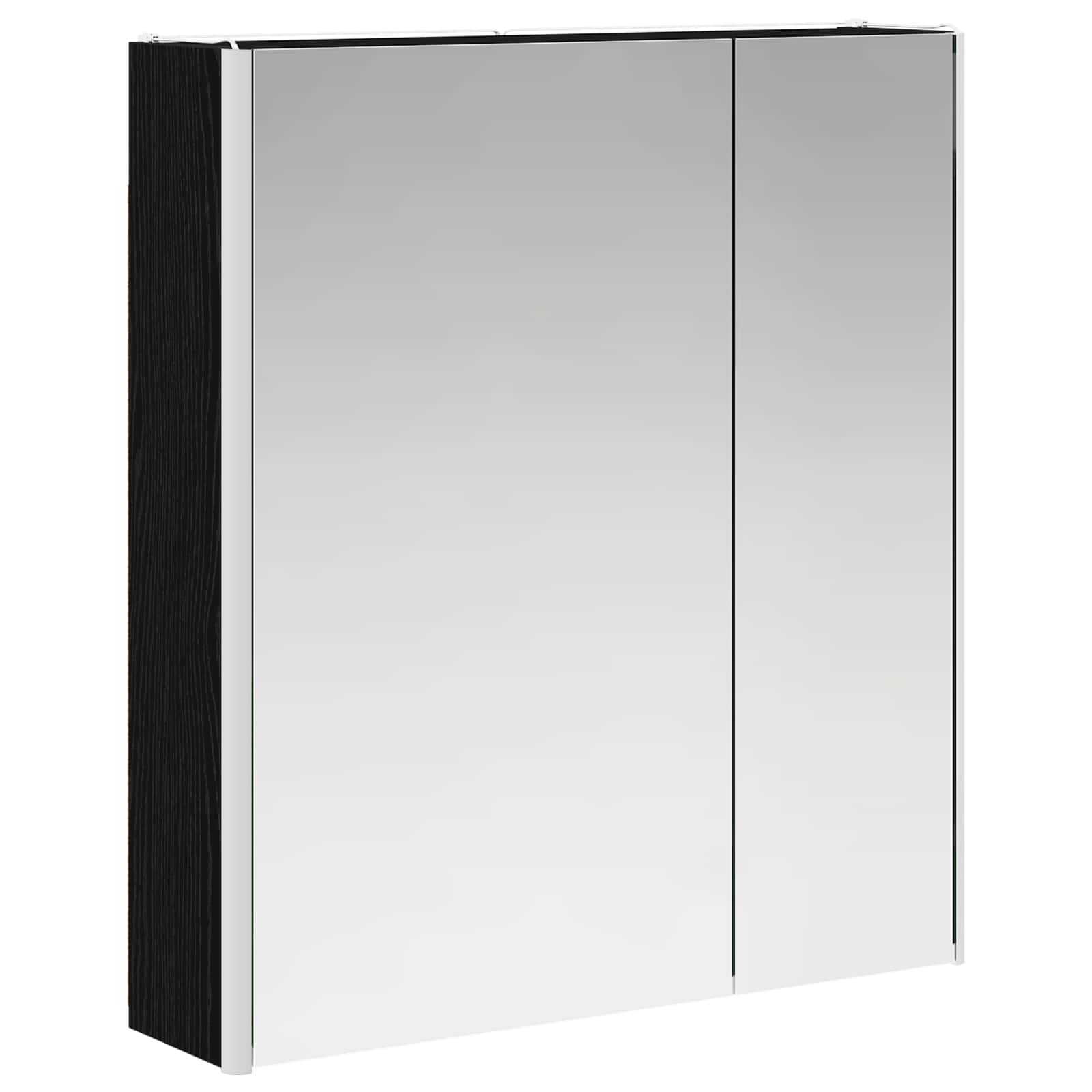 Badezimmerspiegelschrank Schwarz Eichen-Optik