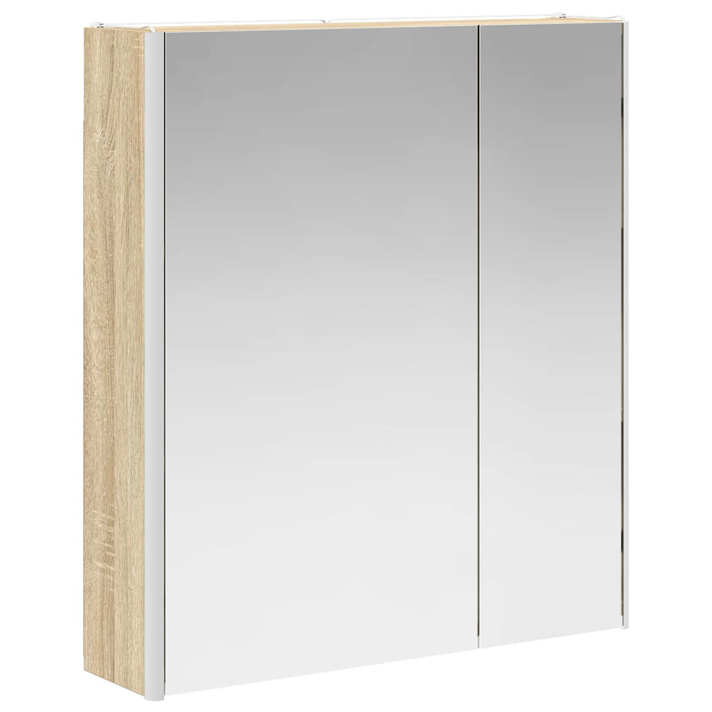 Badezimmerspiegelschrank Sonoma-Eiche 63,5 x 15,5 x 70 cm