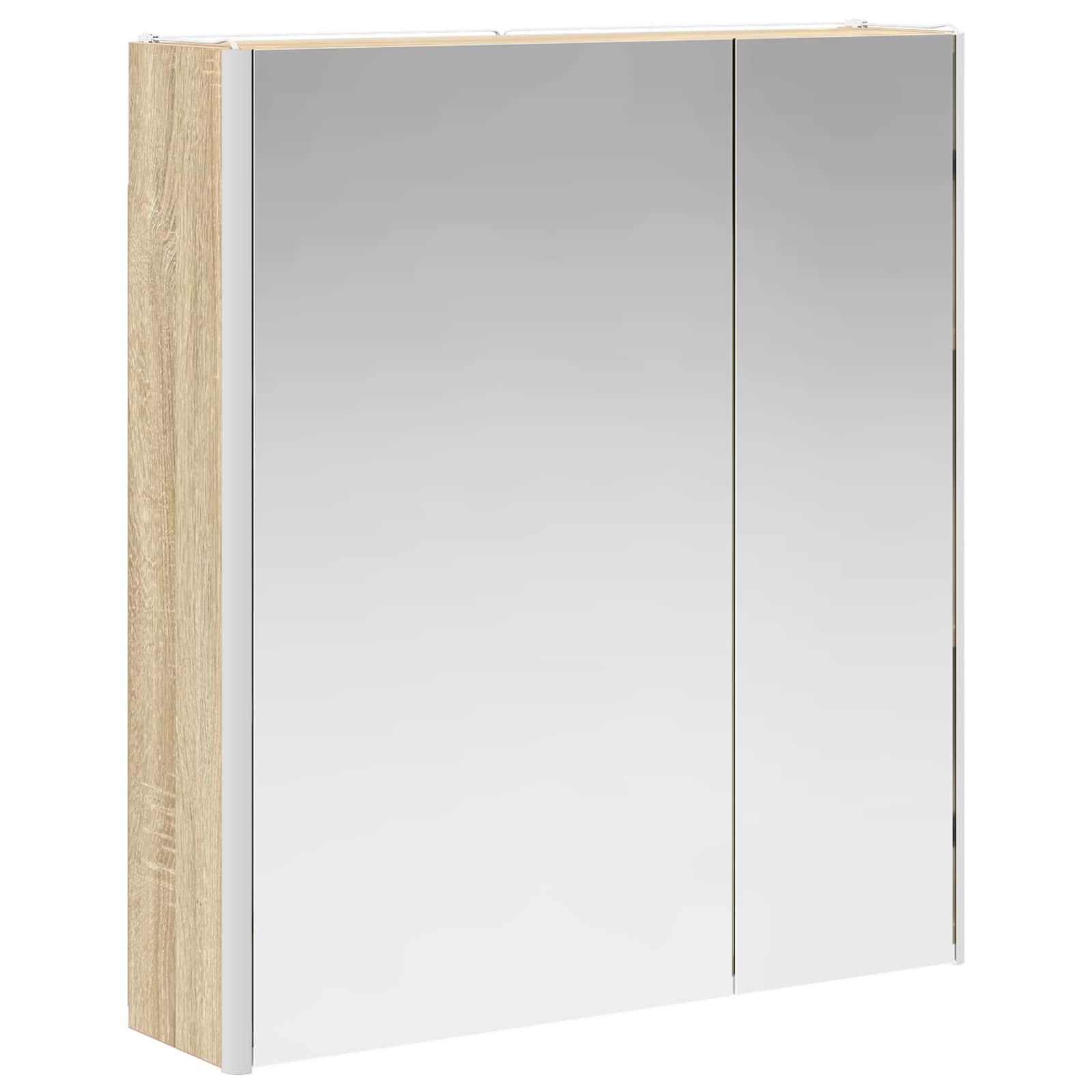 Badezimmerspiegelschrank Sonoma-Eiche 63,5 x 15,5 x 70 cm