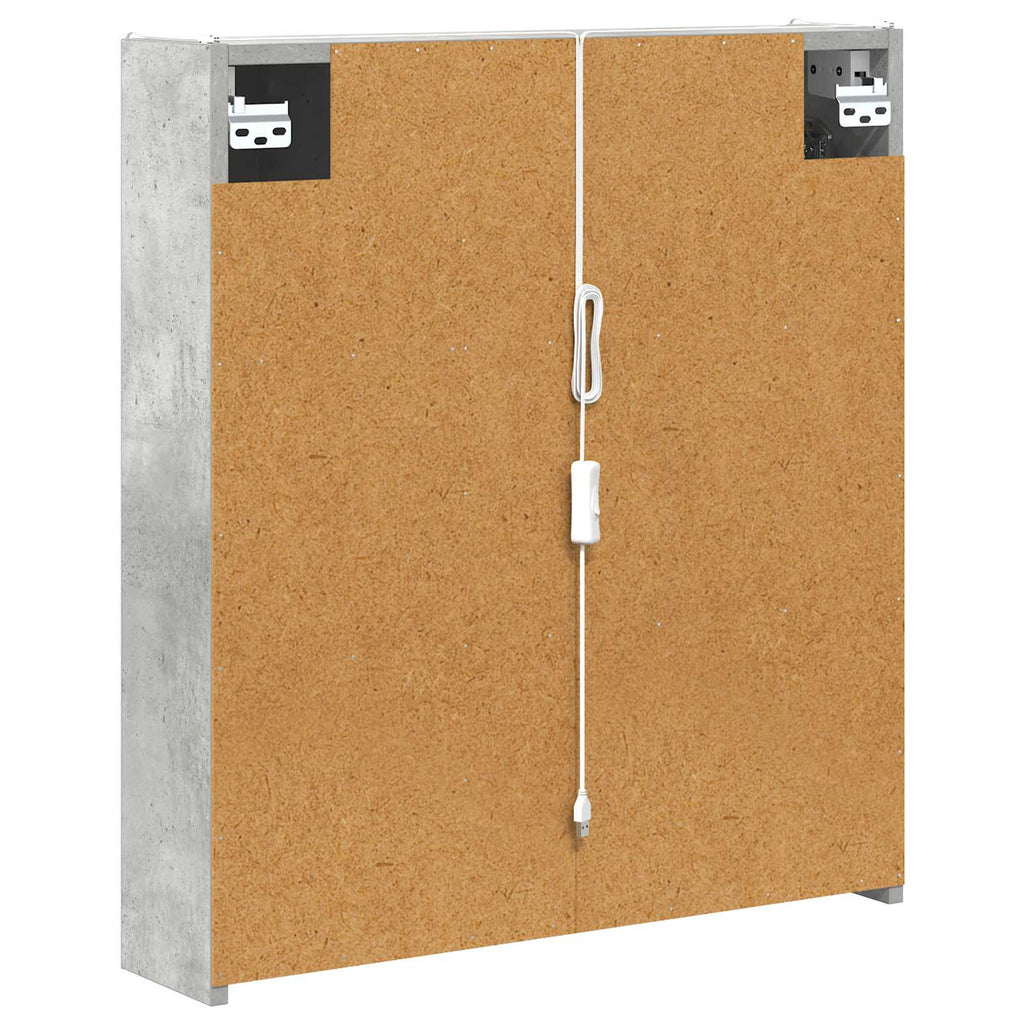 Badezimmerspiegelschrank Beton Grau 63,5 x 15,5 x 70 cm
