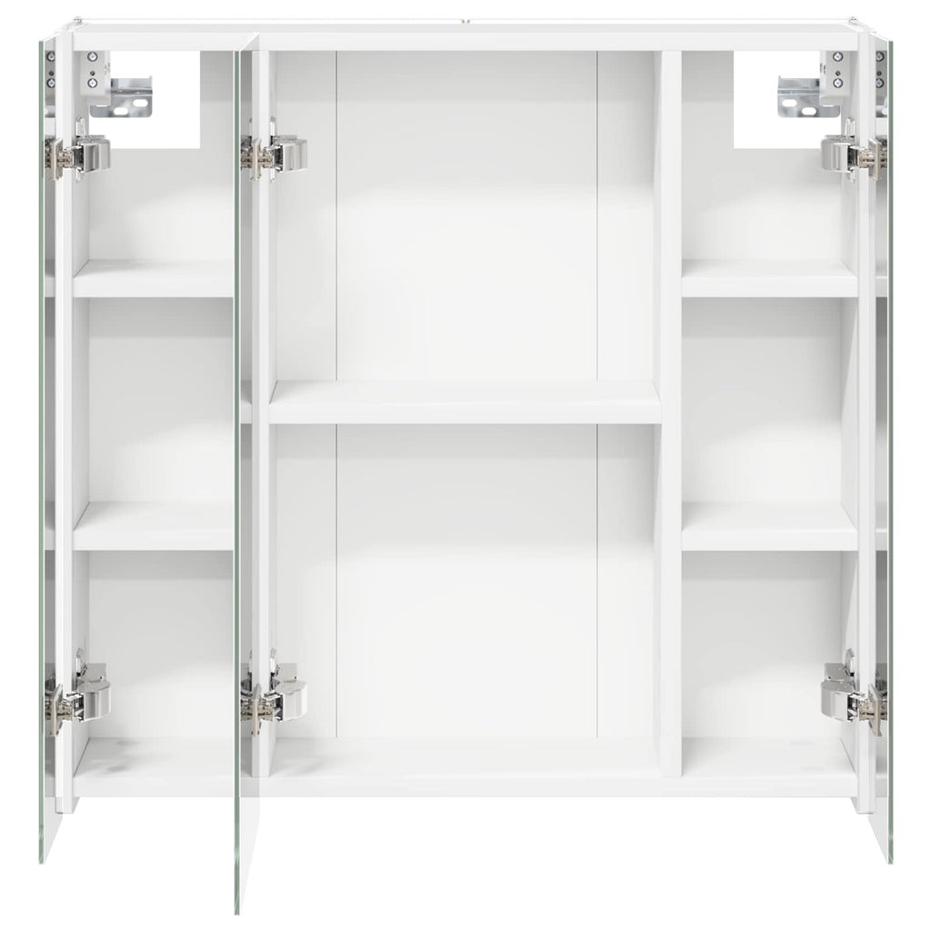 Badezimmerspiegelschrank Weiß 63,5 x 15,5 x 60,5 cm