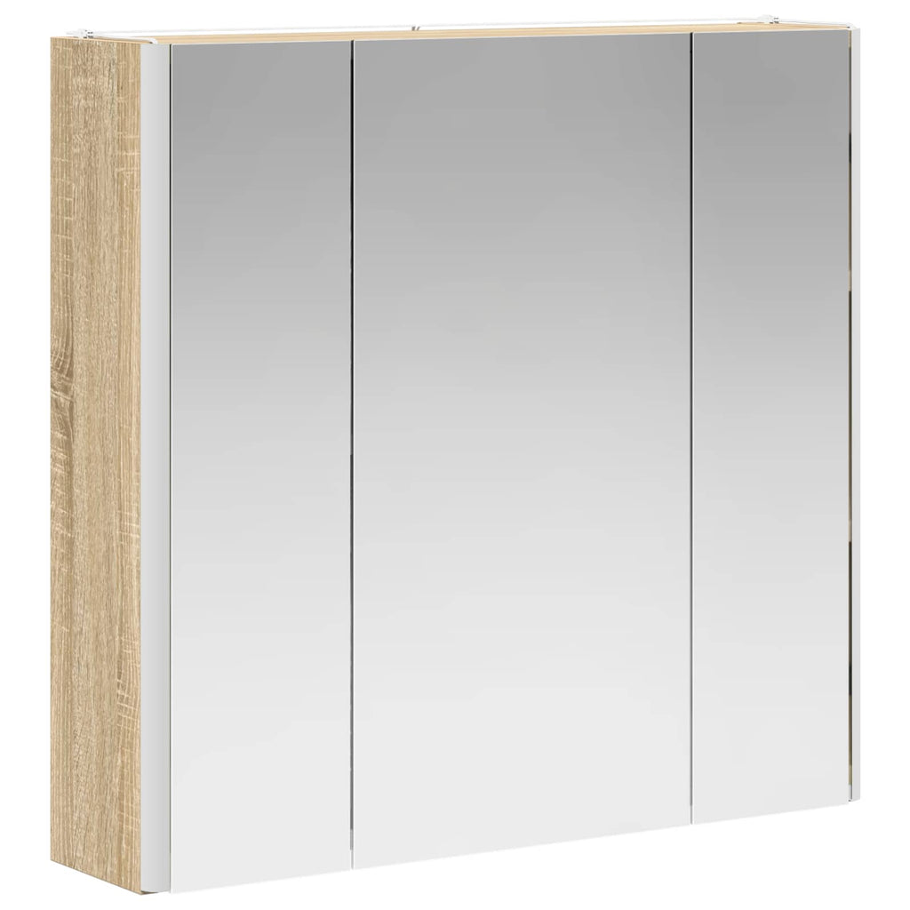Badezimmerspiegelschrank Sonoma-Eiche 63,5 x 15,5 x 60,5 cm