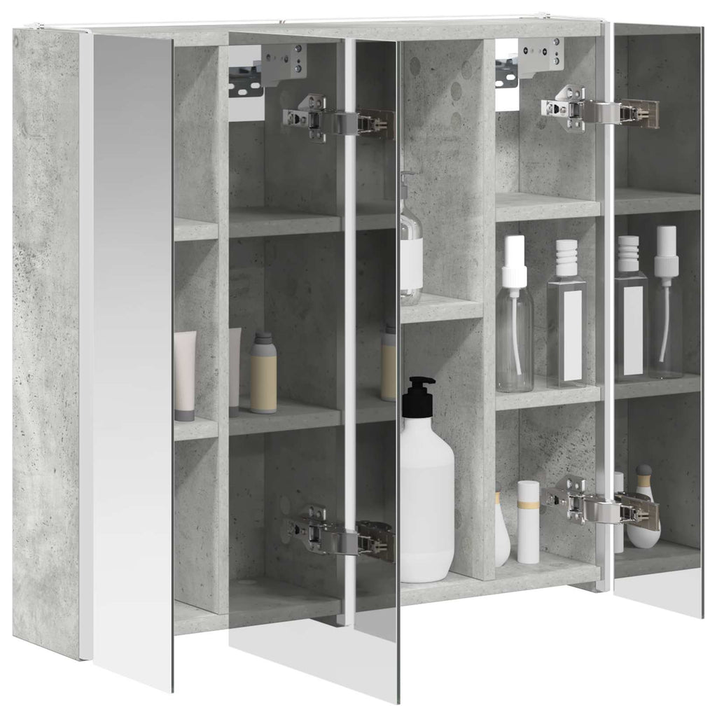 Badezimmerspiegelschrank Beton Grau 63,5 x 15,5 x 60,5 cm
