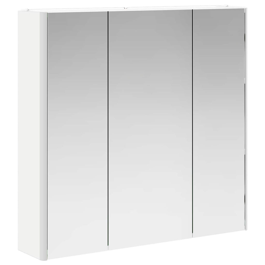 Badezimmerspiegelschrank Weiß 73,5 x 15,5 x 70 cm Holzwerkstoff
