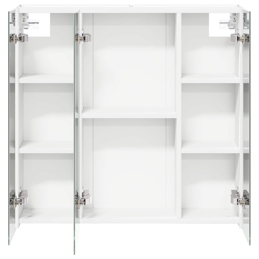 Badezimmerspiegelschrank Weiß 73,5 x 15,5 x 70 cm Holzwerkstoff