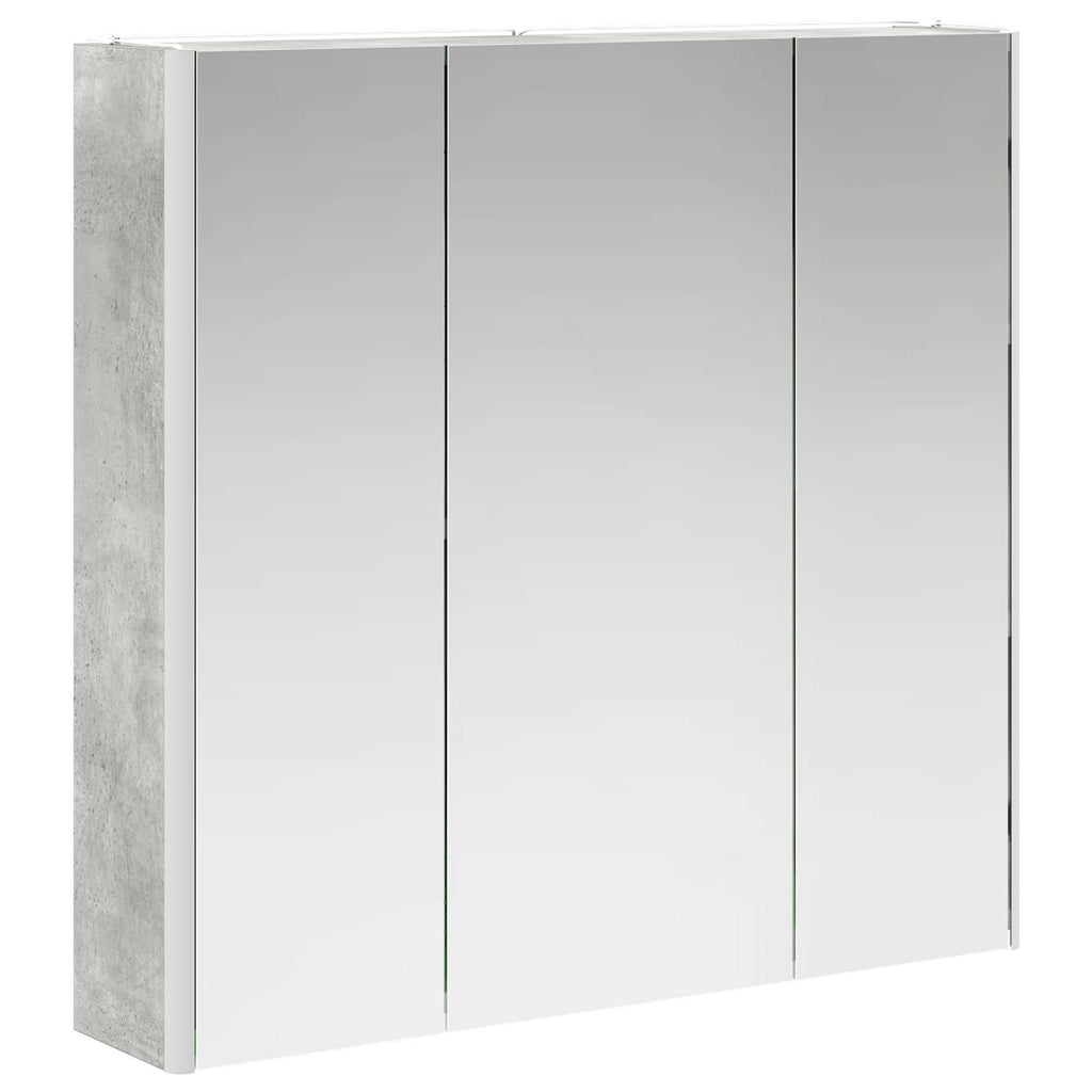 Badezimmerspiegelschrank mit Tür Beton Grau 73,5 x 15,5 x 70 cm