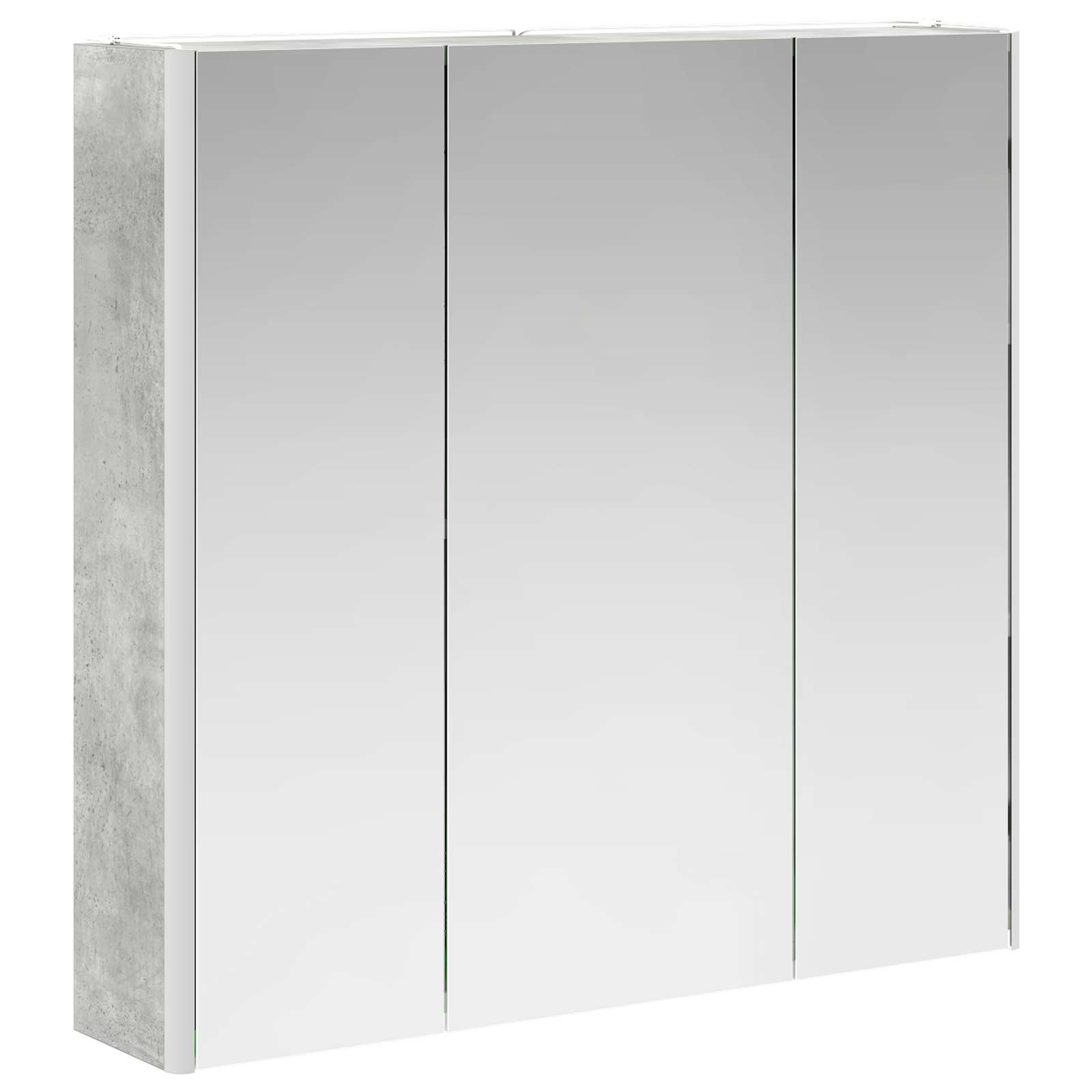 Badezimmerspiegelschrank mit Tür Beton Grau 73,5 x 15,5 x 70 cm