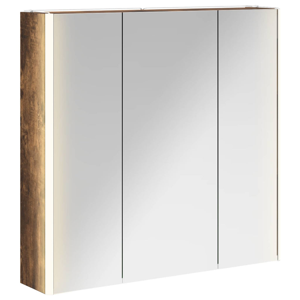 Badezimmerspiegelschrank Geräucherte Eiche 73,5 x 15,5 x 70 cm