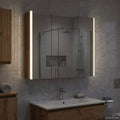 Badezimmerspiegelschrank mit Regal Altholz 73,5 x 15,5 x 70 cm