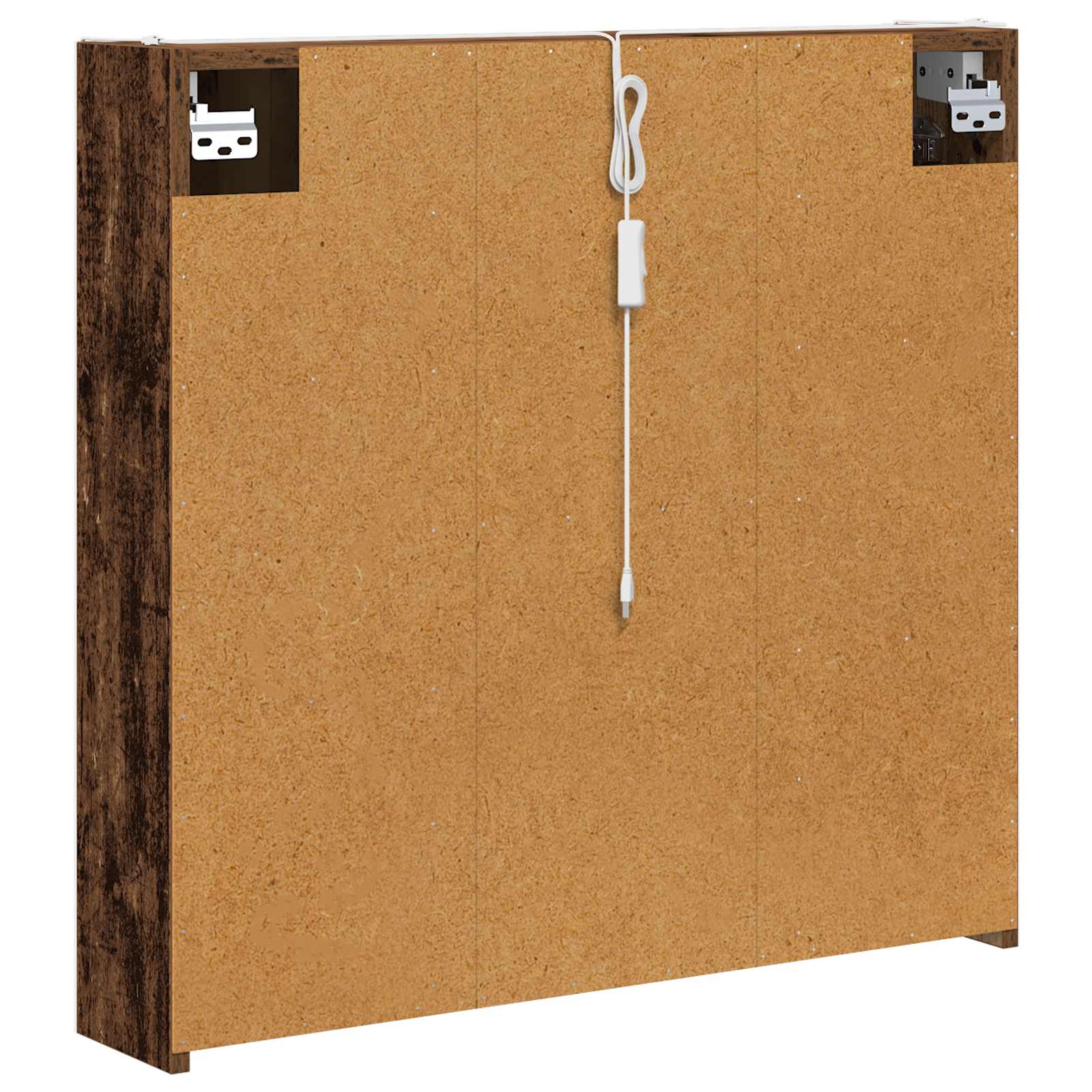 Badezimmerspiegelschrank mit Regal Altholz 73,5 x 15,5 x 70 cm