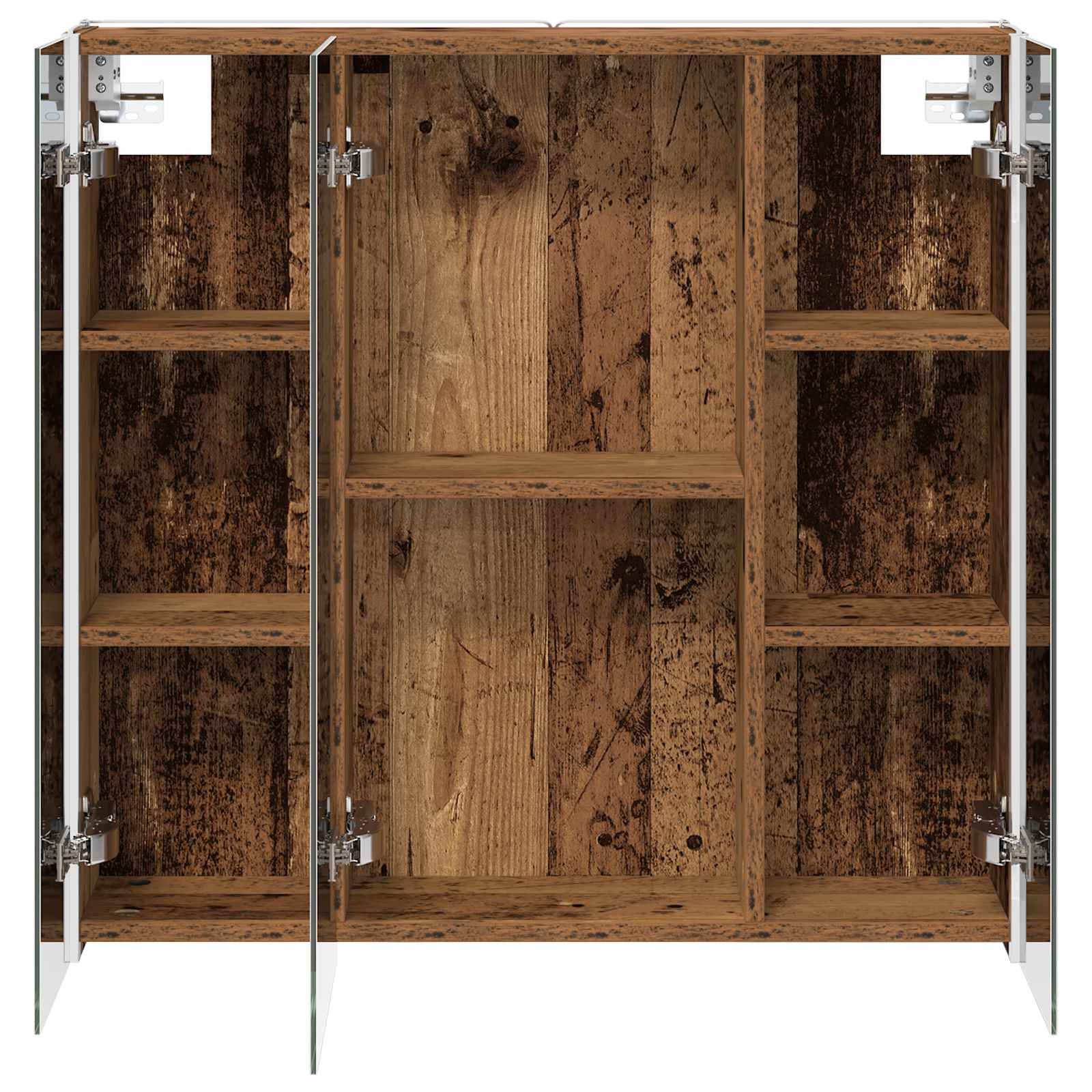 Badezimmerspiegelschrank mit Regal Altholz 73,5 x 15,5 x 70 cm