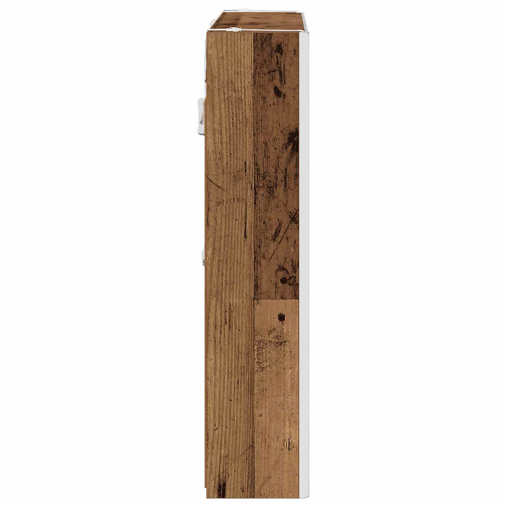 Badezimmerspiegelschrank mit Regal Altholz 73,5 x 15,5 x 70 cm