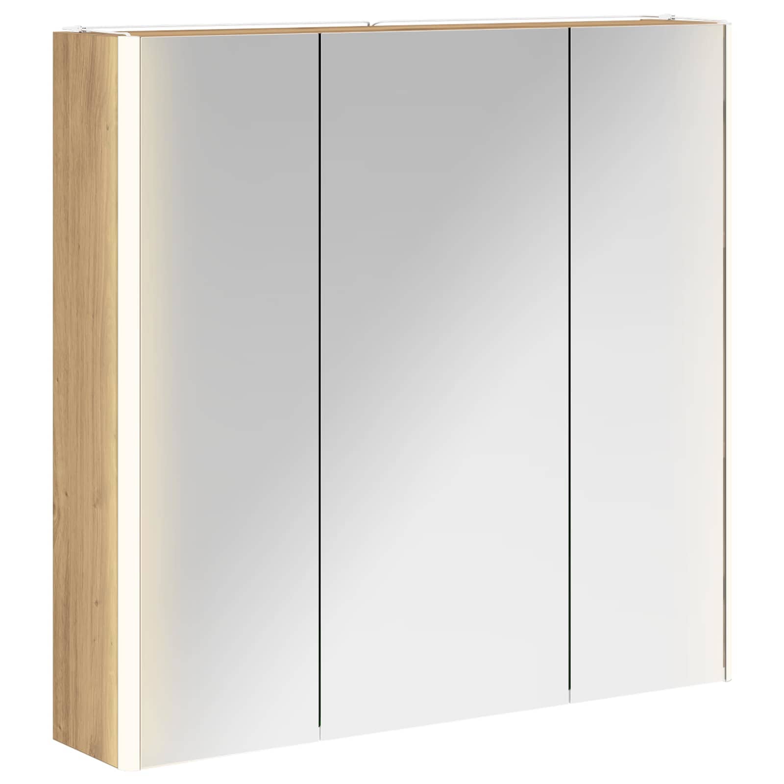 Badezimmerspiegelschrank mit Regal mit Tür Kunsthandwerk Eiche