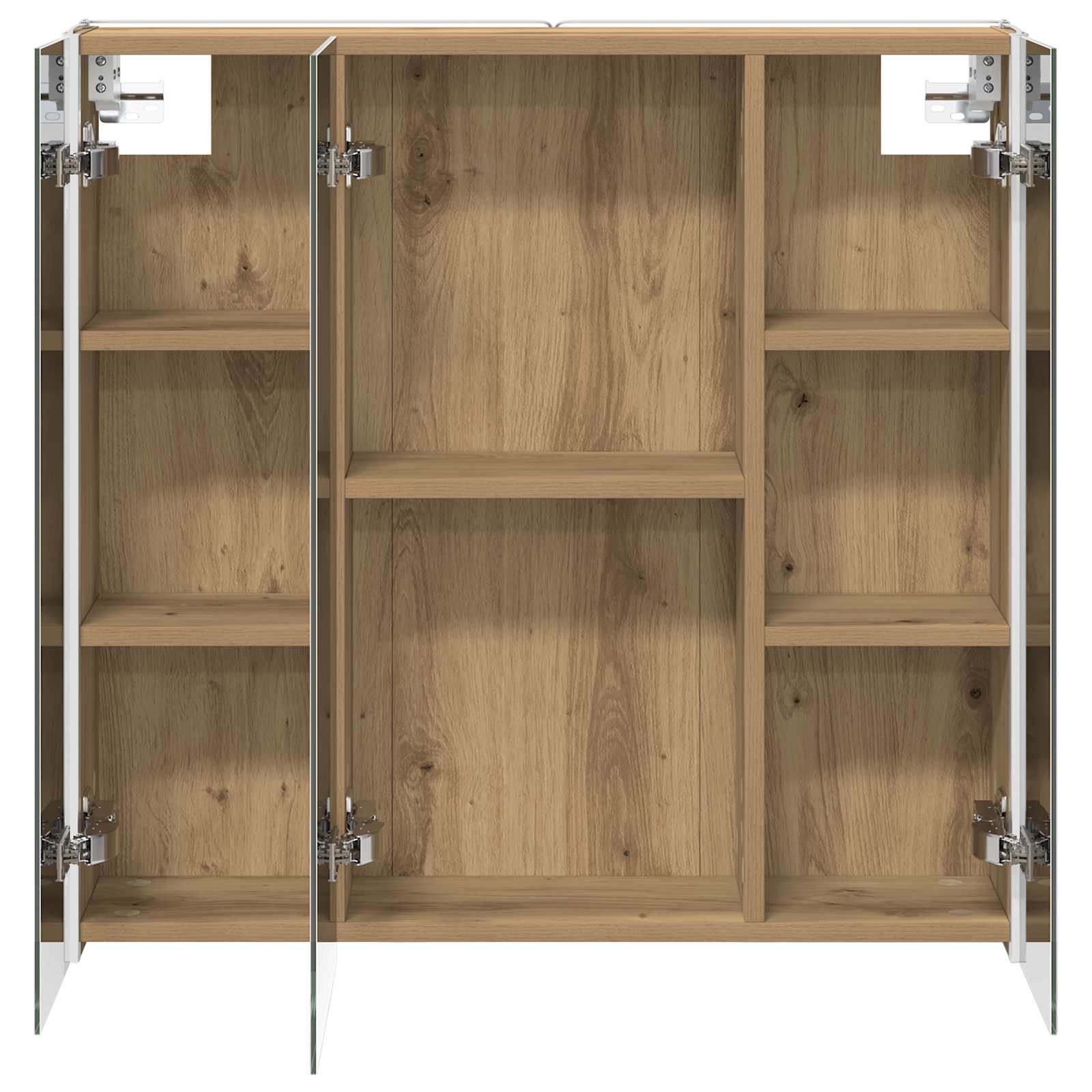 Badezimmerspiegelschrank mit Regal mit Tür Kunsthandwerk Eiche