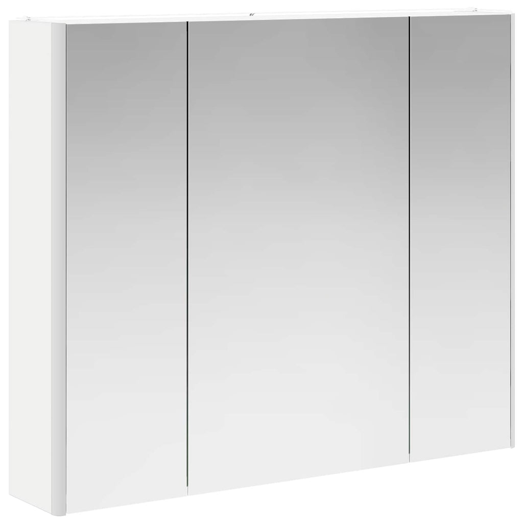 Badezimmerspiegelschrank Weiß 83,5 x 15,5 x 70 cm Holzwerkstoff