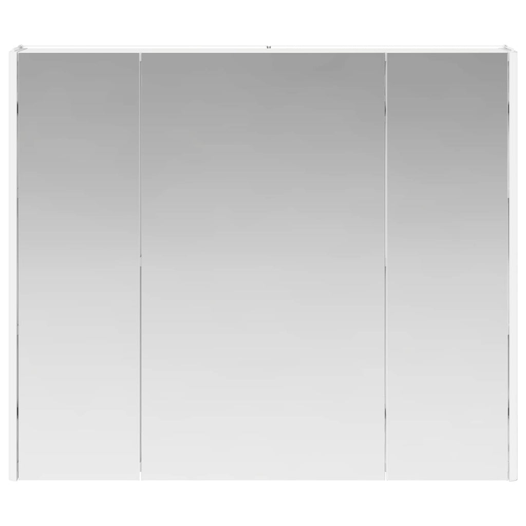 Badezimmerspiegelschrank Weiß 83,5 x 15,5 x 70 cm Holzwerkstoff