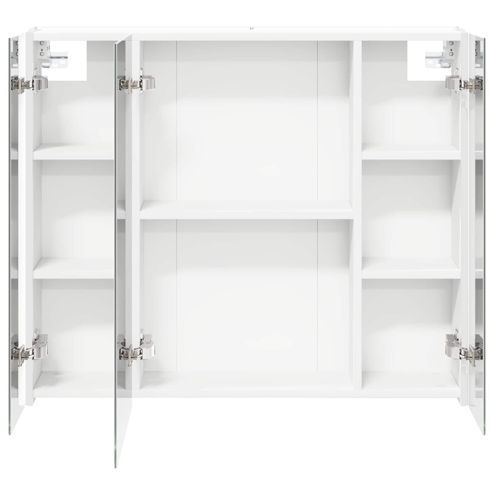 Badezimmerspiegelschrank Weiß 83,5 x 15,5 x 70 cm Holzwerkstoff