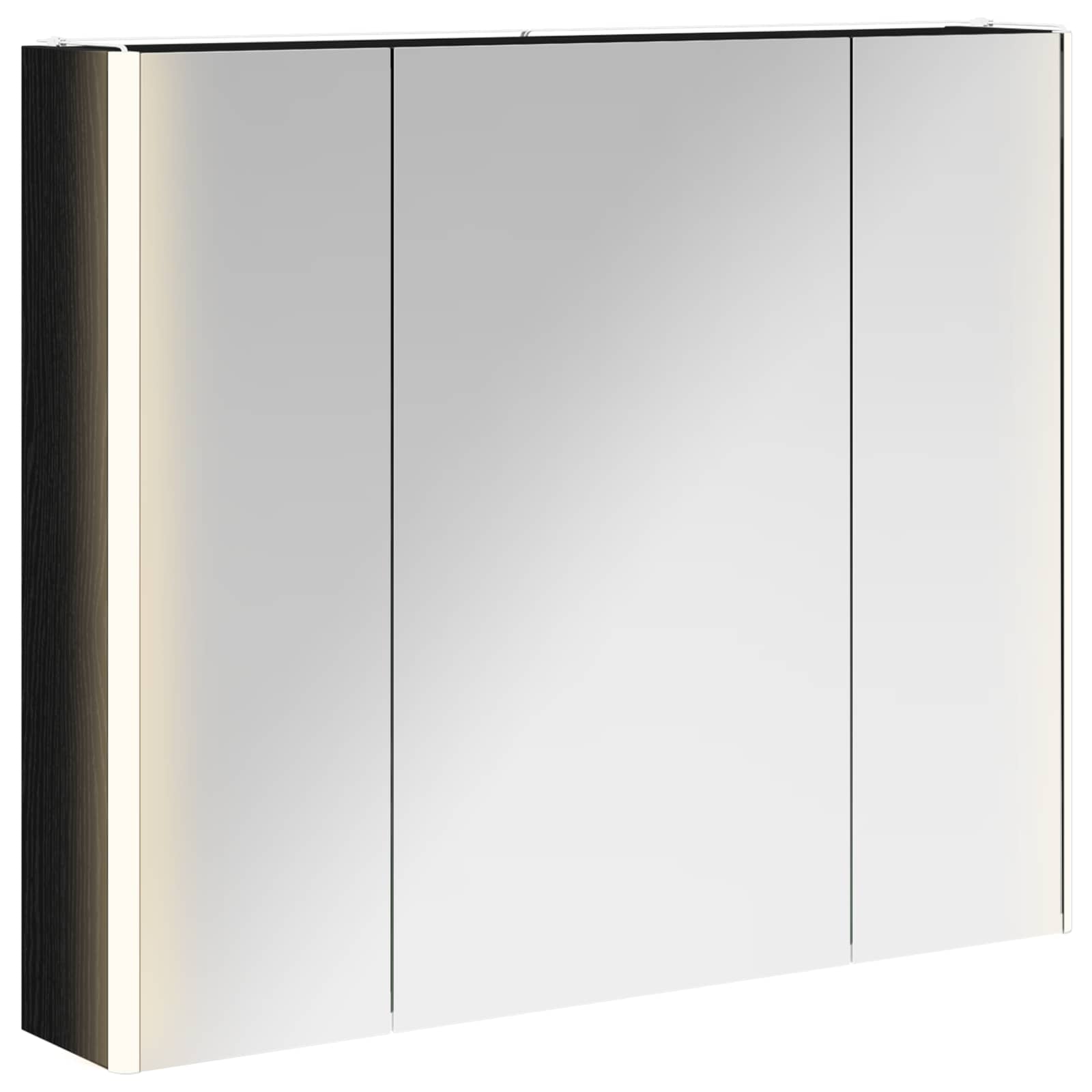 Badezimmerspiegelschrank Schwarz Eichen-Optik