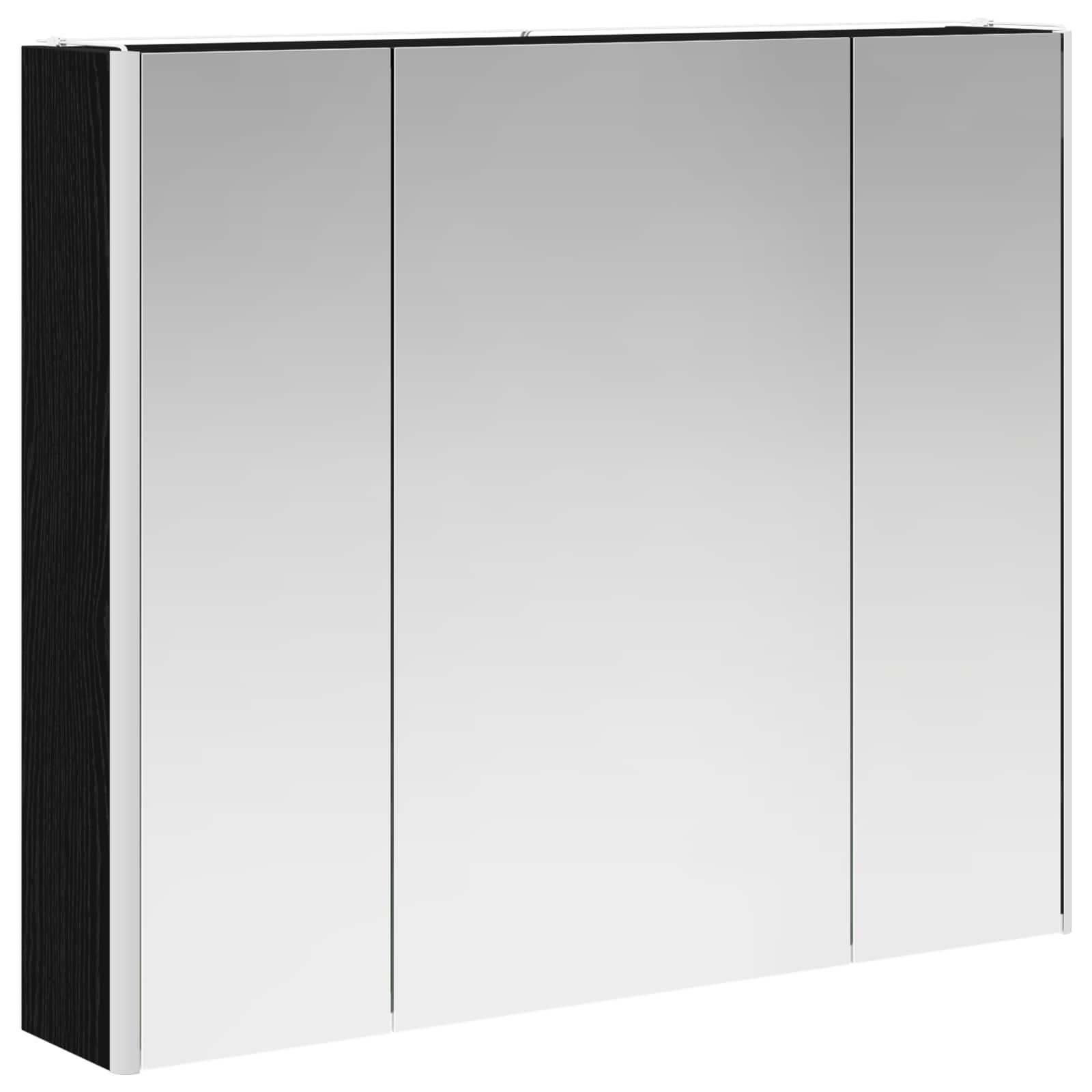 Badezimmerspiegelschrank Schwarz Eichen-Optik
