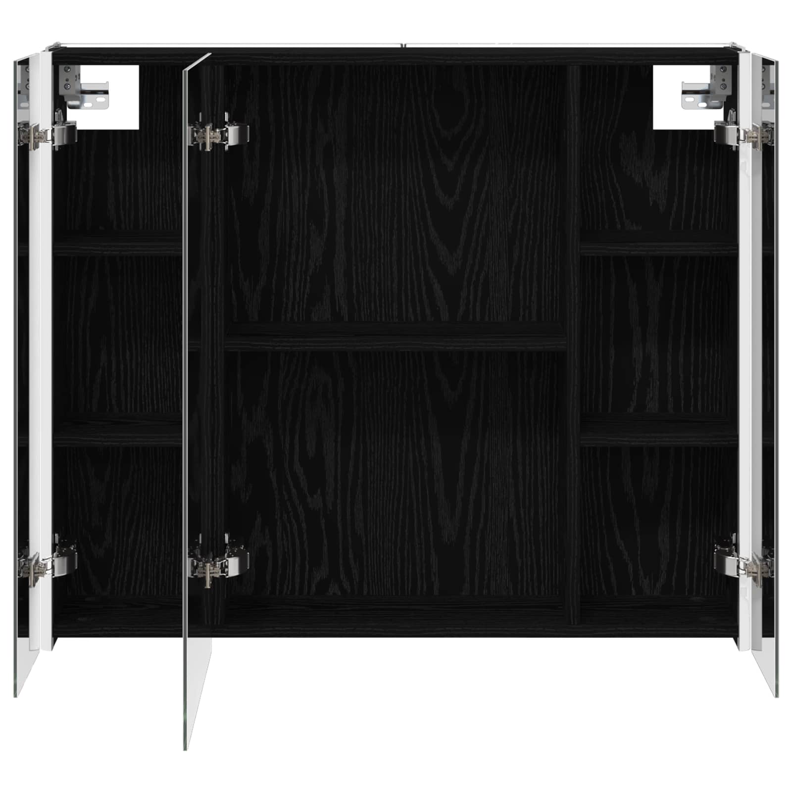 Badezimmerspiegelschrank Schwarz Eichen-Optik