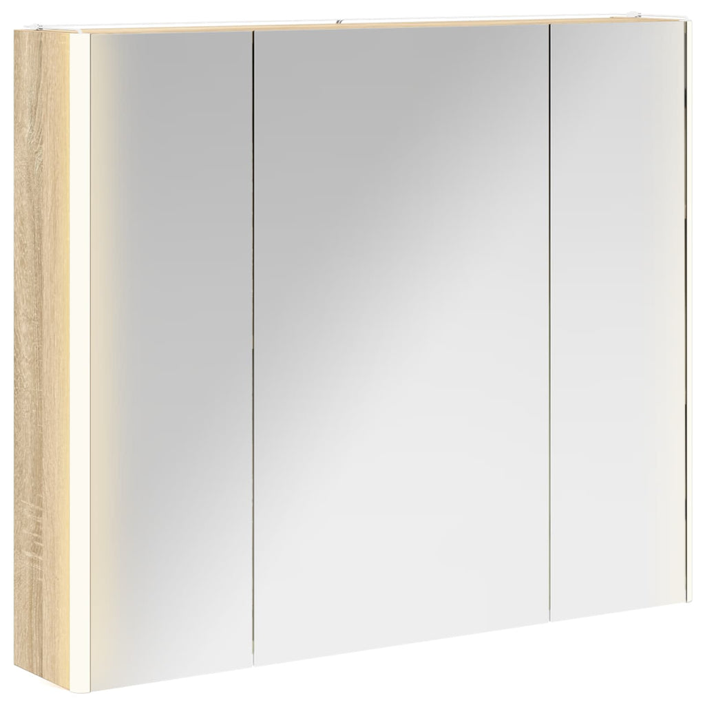Badezimmerspiegelschrank Sonoma-Eiche 83,5 x 15,5 x 70 cm