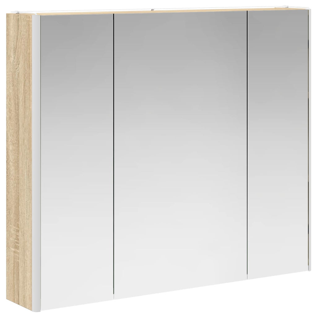 Badezimmerspiegelschrank Sonoma-Eiche 83,5 x 15,5 x 70 cm