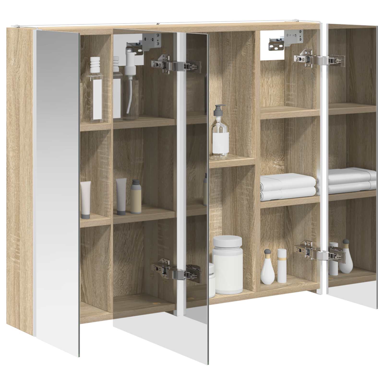 Badezimmerspiegelschrank Sonoma-Eiche 83,5 x 15,5 x 70 cm