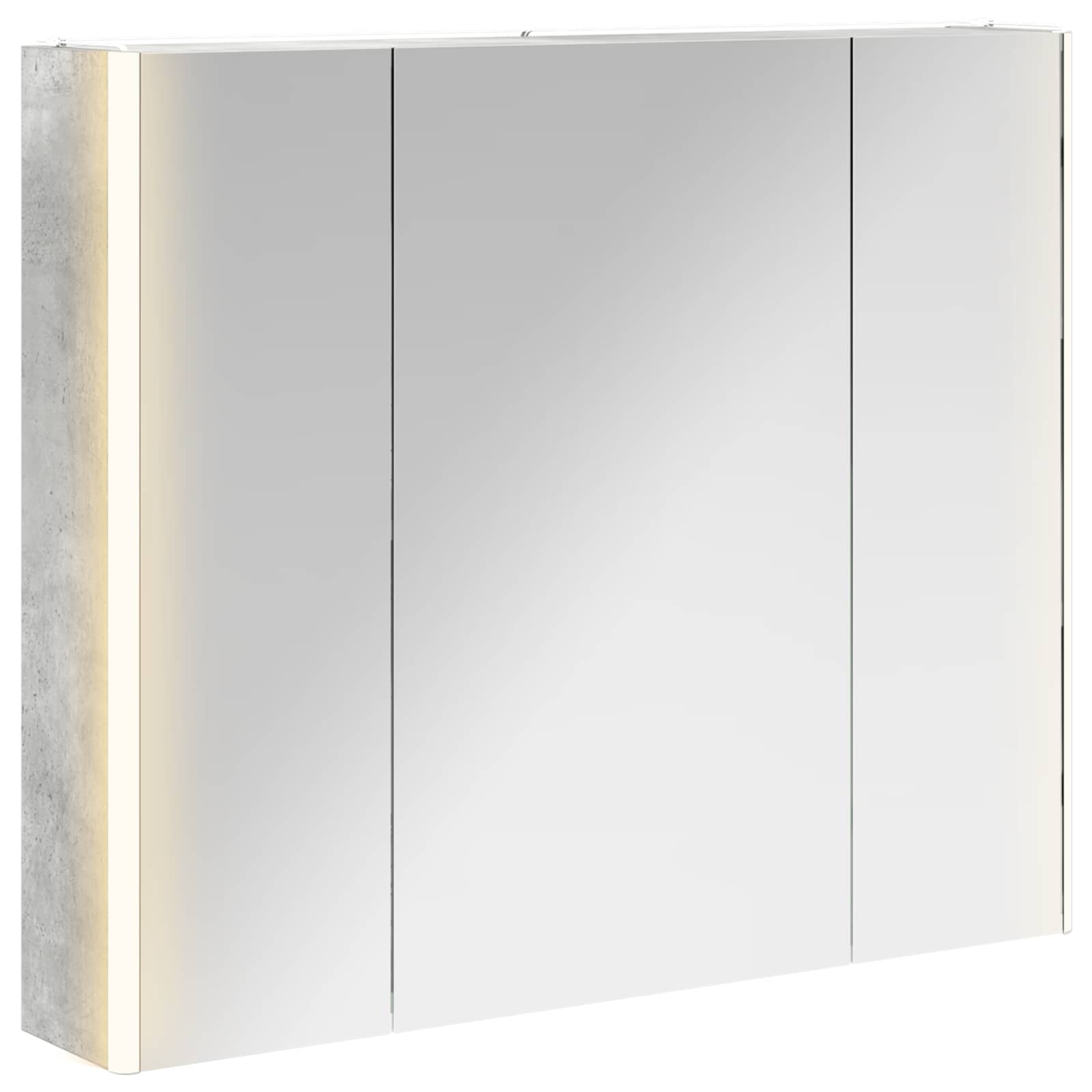 Badezimmerspiegelschrank Beton Grau 83,5 x 15,5 x 70 cm