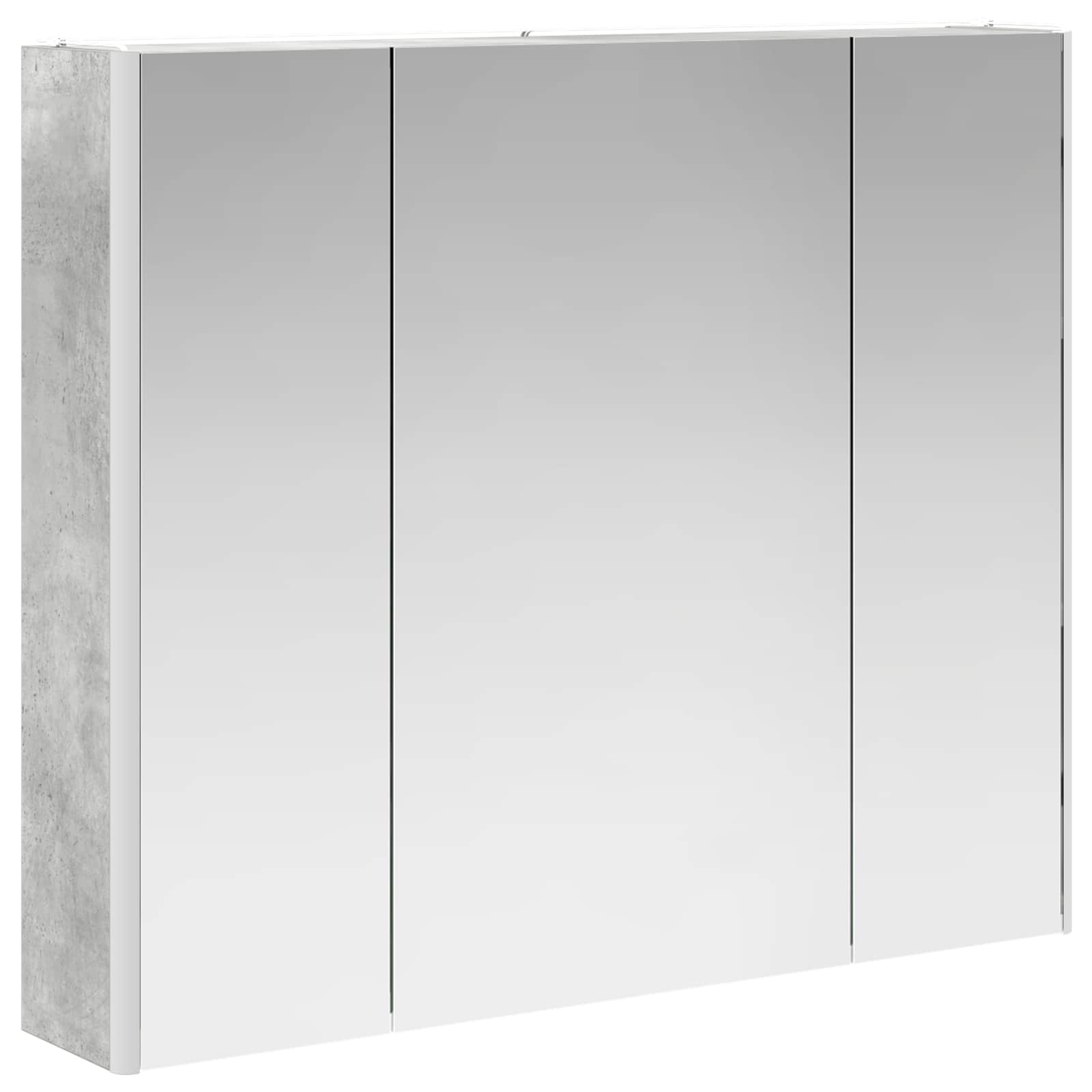 Badezimmerspiegelschrank Beton Grau 83,5 x 15,5 x 70 cm