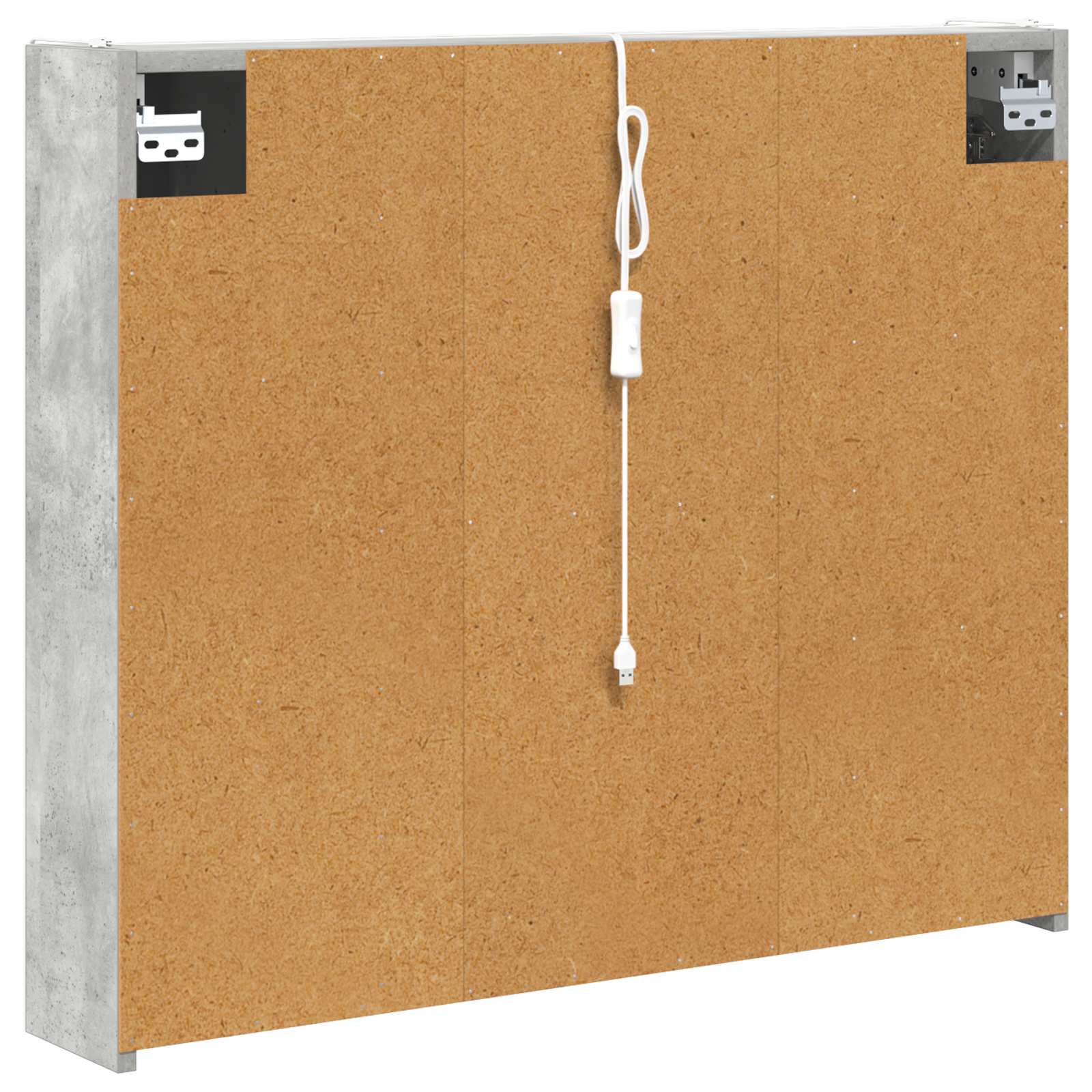 Badezimmerspiegelschrank Beton Grau 83,5 x 15,5 x 70 cm