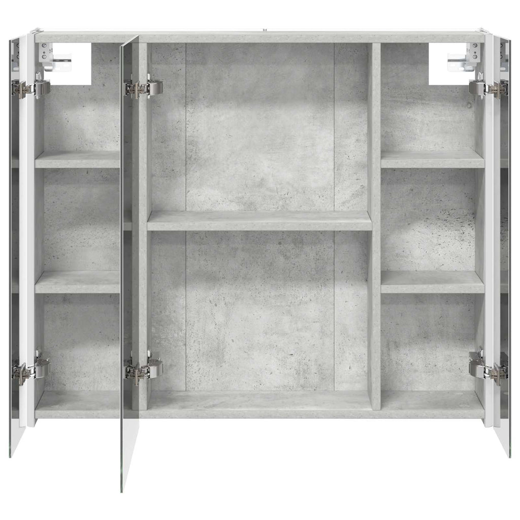 Badezimmerspiegelschrank Beton Grau 83,5 x 15,5 x 70 cm
